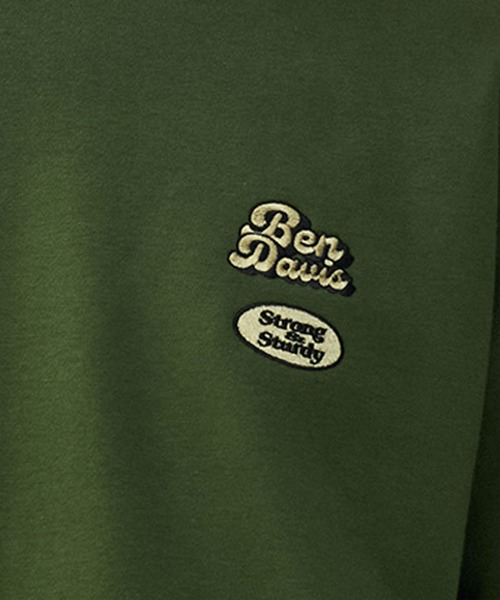 BEN DAVIS(ベンデイビス)の「【BENDAVIS別注】j.n.r.d/ワンポイント裏起毛スウェット(スウェット・メンズ・ホワイト/ネイビー/モスグリーン・M/L/LL)」の8枚目の写真