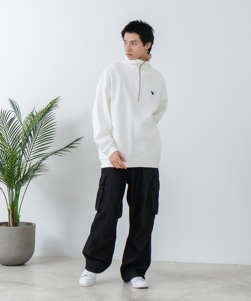 (What it isNt)ART BY MARKGONZALES(ワットイットイズント)の「【(What it isNt)ART BY MARKGONZALES / (ワットイットイズント) アートバイ マークゴンザレス】バックプリントハーフジップスウェットトレーナー(スウェット・メンズ・パープル/ホワイト/チャコールグレー・X-LARGE/MEDIUM/LARGE)」の17枚目の写真