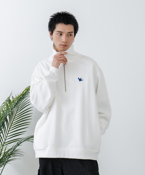 (What it isNt)ART BY MARKGONZALES(ワットイットイズント)の「【(What it isNt)ART BY MARKGONZALES / (ワットイットイズント) アートバイ マークゴンザレス】バックプリントハーフジップスウェットトレーナー(スウェット・メンズ・パープル/ホワイト/チャコールグレー・X-LARGE/MEDIUM/LARGE)」の18枚目の写真