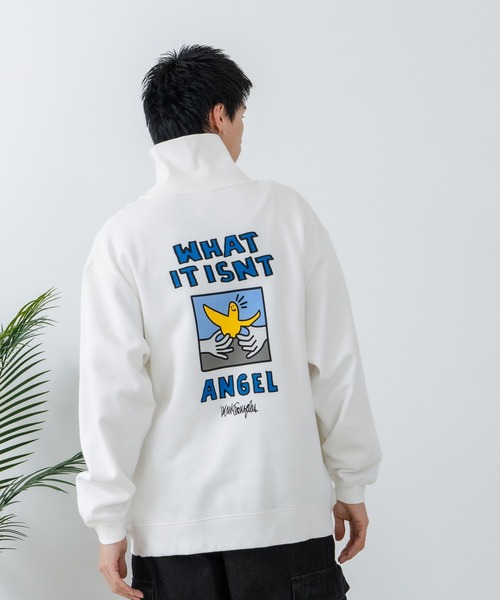 (What it isNt)ART BY MARKGONZALES(ワットイットイズント)の「【(What it isNt)ART BY MARKGONZALES / (ワットイットイズント) アートバイ マークゴンザレス】バックプリントハーフジップスウェットトレーナー(スウェット・メンズ・パープル/ホワイト/チャコールグレー・X-LARGE/MEDIUM/LARGE)」の20枚目の写真