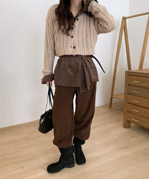 ルーズフィットコーデュロイロングパンツ/2024 AWコレクション（その他パンツ）｜by muni:r（バイ ムニール）