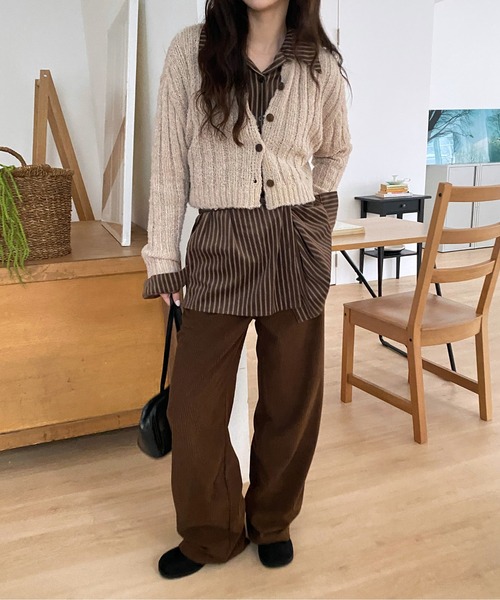 ルーズフィットコーデュロイロングパンツ/2024 AWコレクション（その他パンツ）｜by muni:r（バイ ムニール）