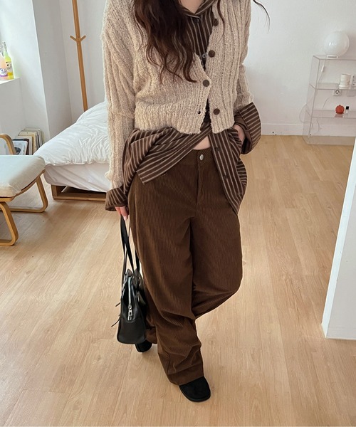 ルーズフィットコーデュロイロングパンツ/2024 AWコレクション（その他パンツ）｜by muni:r（バイ ムニール）