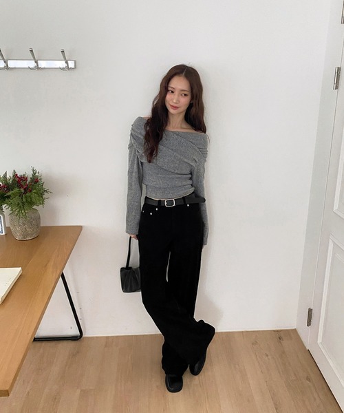 ルーズフィットコーデュロイロングパンツ/2024 AWコレクション（その他パンツ）｜by muni:r（バイ ムニール）