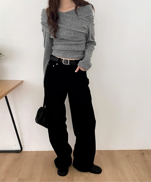 ルーズフィットコーデュロイロングパンツ/2024 AWコレクション（その他パンツ）｜by muni:r（バイ ムニール）