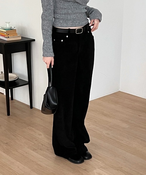 ルーズフィットコーデュロイロングパンツ/2024 AWコレクション（その他パンツ）｜by muni:r（バイ ムニール）