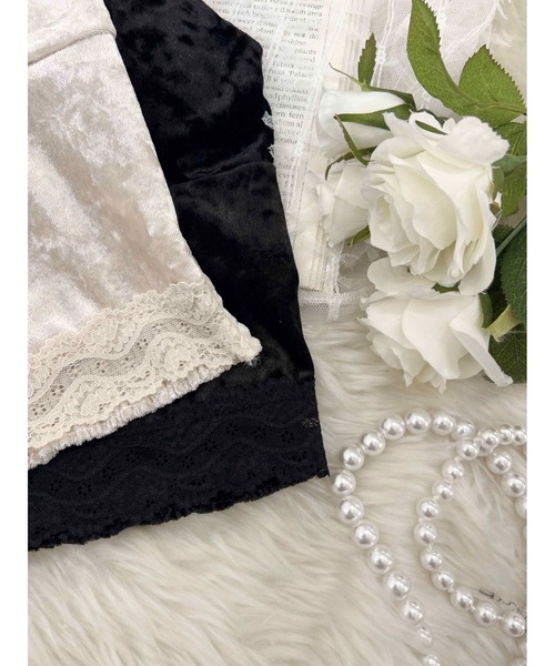 PHILLY（フィリー）の「【PHILLY】ベロアレースキャミソール（キャミソール・レディース・アイボリー/ブラック・FREE）」の20枚目の写真