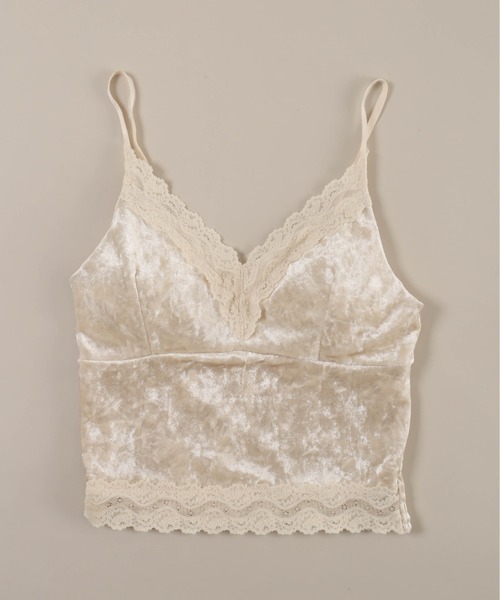 PHILLY（フィリー）の「【PHILLY】ベロアレースキャミソール（キャミソール・レディース・アイボリー/ブラック・FREE）」の17枚目の写真