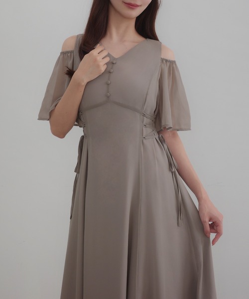 2wayVネックシアーコルセットワンピース CENEA CENEA（セネア）の「2wayVネックシアーコルセットワンピース