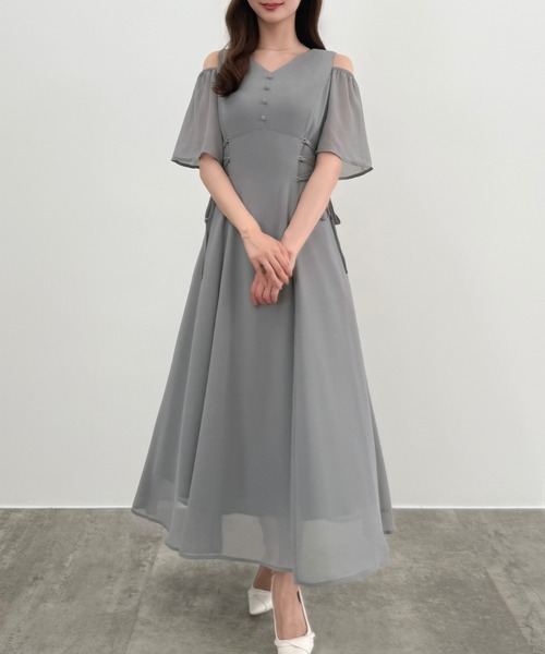 CENEA　2way Vネックシアーコルセットワンピース CE7842EW000104_4_l.jpg