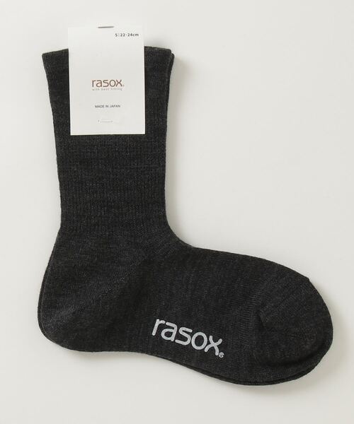 rasox（ラソックス）の「RASOX/ラソックス　メリノ・ベーシッククルー（ソックス/靴下・メンズ・チャコールグレー/マスタード・M/L/S）」の2枚目の写真
