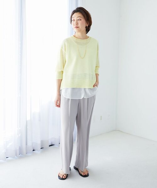 le.coeur blanc（ルクールブラン）の「レイヤードタンク（タンクトップ・レディース・A/B/ブラック・38）」の19枚目の写真