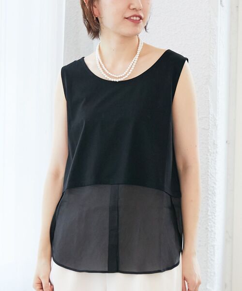 le.coeur blanc（ルクールブラン）の「レイヤードタンク（タンクトップ・レディース・A/B/ブラック・38）」の17枚目の写真