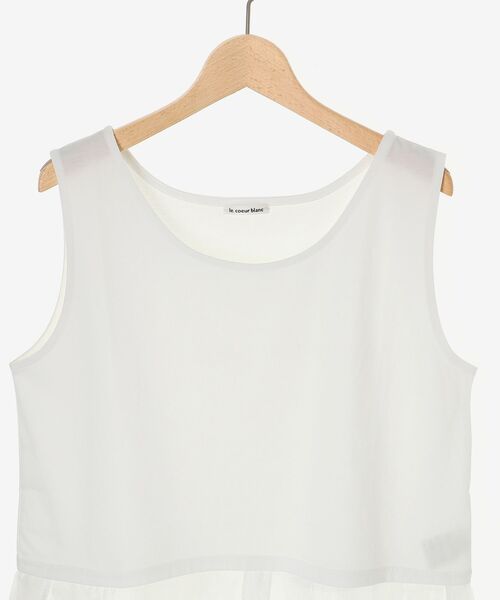 le.coeur blanc（ルクールブラン）の「レイヤードタンク（タンクトップ・レディース・A/B/ブラック・38）」の9枚目の写真