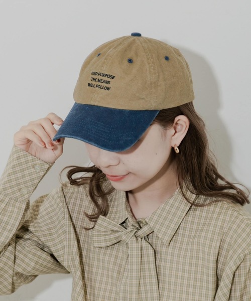 SMELLY(スメリー)の「バイカラーロゴキャップ(キャップ・レディース・ブラウン/チャコールグレー・-)」の2枚目の写真