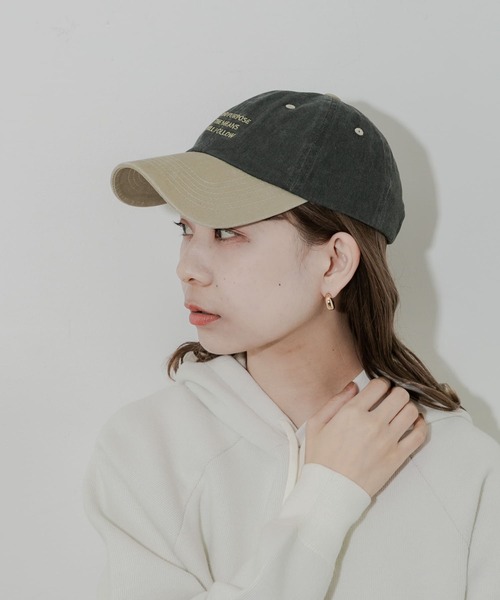 SMELLY(スメリー)の「バイカラーロゴキャップ(キャップ・レディース・ブラウン/チャコールグレー・-)」の6枚目の写真