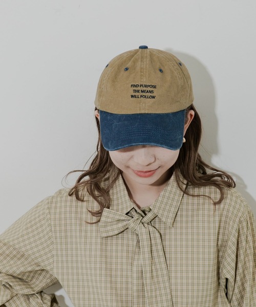 SMELLY(スメリー)の「バイカラーロゴキャップ(キャップ・レディース・ブラウン/チャコールグレー・-)」の7枚目の写真