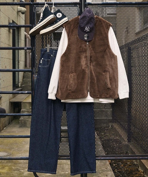 MONO-MART（モノマート）の「ベスト（ベスト・メンズ・ブラウン・L）」の2枚目の写真