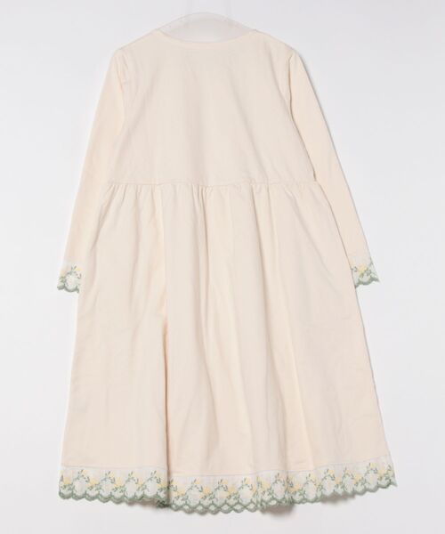 KID BLUE（キッドブルー）の「キッドブルー -ミモザレースインレイ -長袖ワンピース -KRBR516 -kidblue（ルームワンピース・レディース・サックスブルー/アイボリー・M）」の3枚目の写真