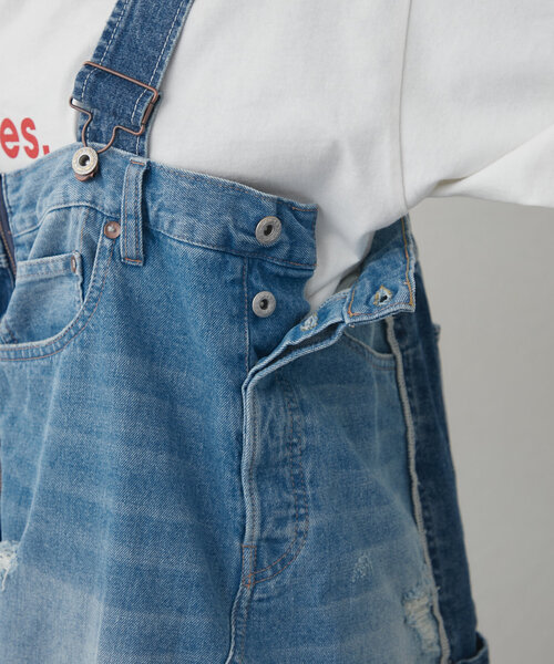 etsinta(エシンタ)の「【etsinta】リメイクデニムジャンスカ(スカート・レディース・インディゴブルー・ONE SIZE)」の8枚目の写真