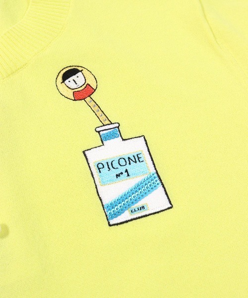 Picone CLUB(ピッコーネクラブ)の「コットン混レイヤード風ニット(ニット/セーター・レディース・ネイビー/イエロー/ホワイト/ライトグリーン・M/S)」の11枚目の写真