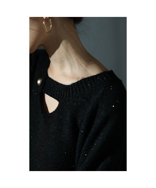 Sawa a la mode（サワアラモード）の「キーホールラメニット（ニット/セーター・レディース・ブラック/レッド・FREE）」の11枚目の写真