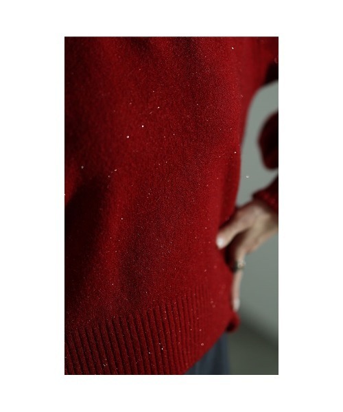 Sawa a la mode（サワアラモード）の「キーホールラメニット（ニット/セーター・レディース・ブラック/レッド・FREE）」の20枚目の写真