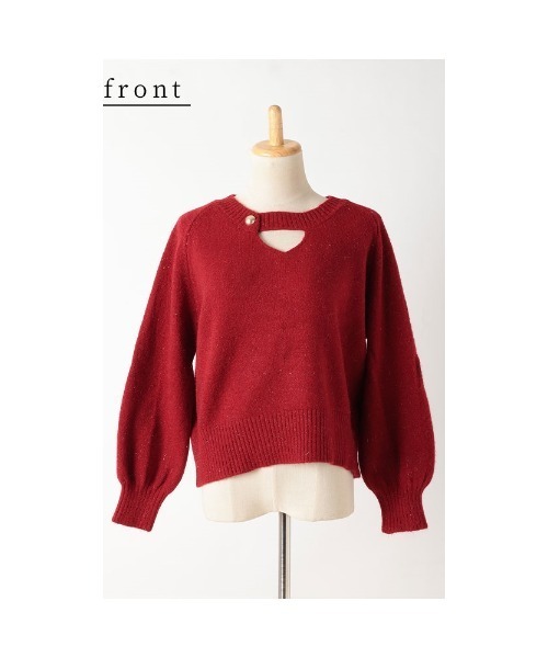 Sawa a la mode（サワアラモード）の「キーホールラメニット（ニット/セーター・レディース・ブラック/レッド・FREE）」の21枚目の写真