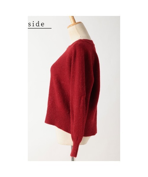Sawa a la mode（サワアラモード）の「キーホールラメニット（ニット/セーター・レディース・ブラック/レッド・FREE）」の22枚目の写真