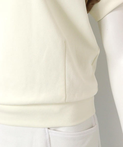 archivio(アルチビオ)の「<LADIES>異素材切替半袖プルオーバー(Tシャツ/カットソー・レディース・ホワイト×グリーン/ホワイト×ブラウン/ホワイト×ネイビー・S/M/L)」の10枚目の写真