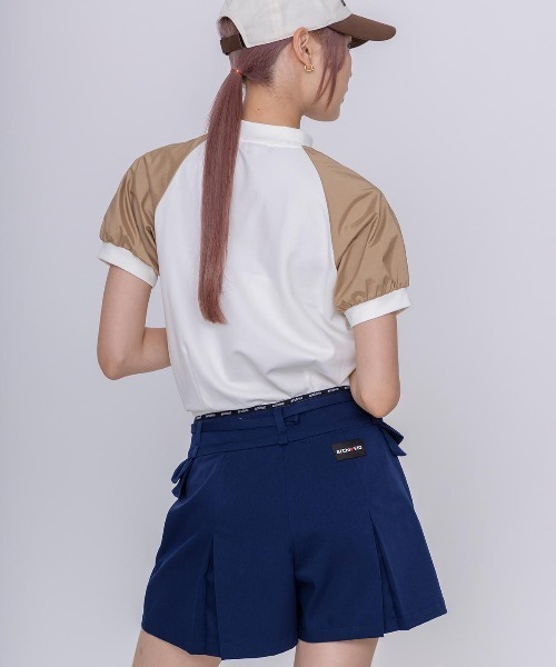 archivio(アルチビオ)の「<LADIES>異素材切替半袖プルオーバー(Tシャツ/カットソー・レディース・ホワイト×グリーン/ホワイト×ブラウン/ホワイト×ネイビー・S/M/L)」の17枚目の写真