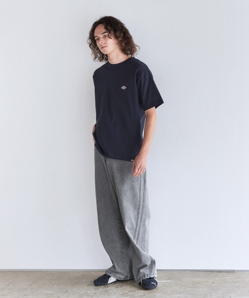 Dickies(ディッキーズ)の「Dickies 天竺ミニワッペンクルーネック半袖Tシャツ(Tシャツ/カットソー・メンズ・ブラック/ネイビー/ホワイト/ダークグリーン・LL/M/L)」の7枚目の写真
