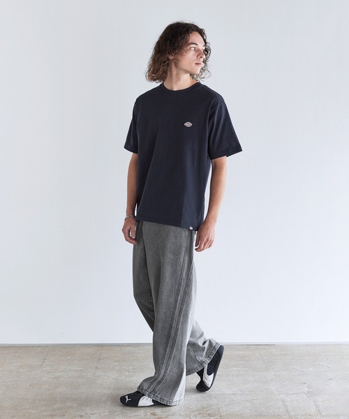 Dickies(ディッキーズ)の「Dickies 天竺ミニワッペンクルーネック半袖Tシャツ(Tシャツ/カットソー・メンズ・ブラック/ネイビー/ホワイト/ダークグリーン・LL/M/L)」の8枚目の写真