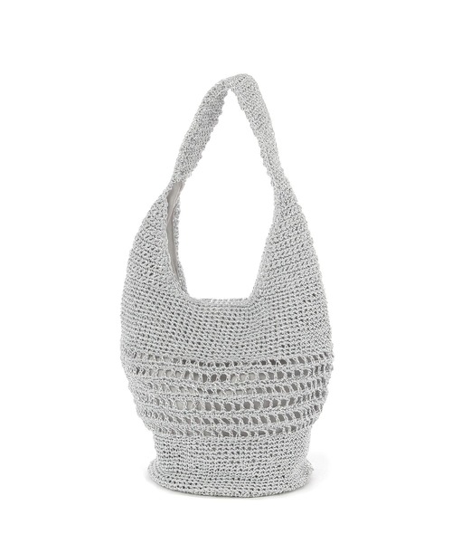 BAYFLOW（ベイフロー）の「ラメアミバッグ（ハンドバッグ・レディース・ライトグレー/ブラック/ベビーピンク・FREE）」の10枚目の写真