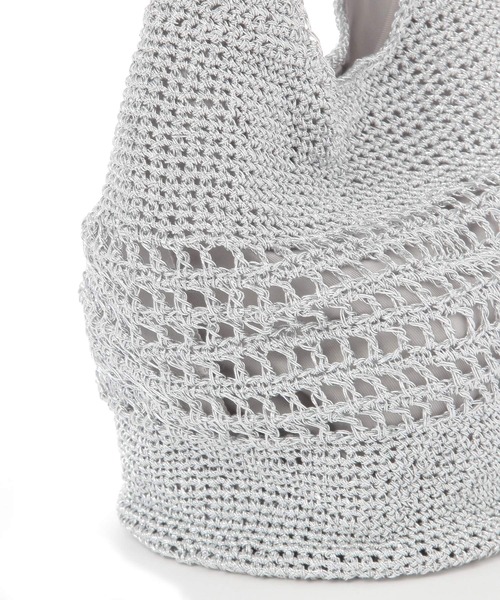 BAYFLOW（ベイフロー）の「ラメアミバッグ（ハンドバッグ・レディース・ライトグレー/ブラック/ベビーピンク・FREE）」の18枚目の写真