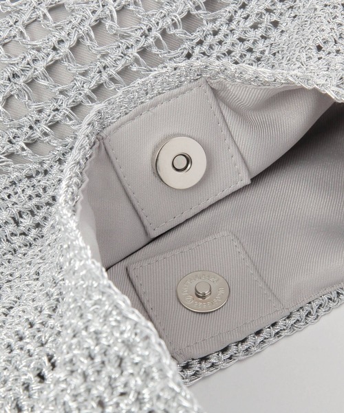 BAYFLOW（ベイフロー）の「ラメアミバッグ（ハンドバッグ・レディース・ライトグレー/ブラック/ベビーピンク・FREE）」の19枚目の写真