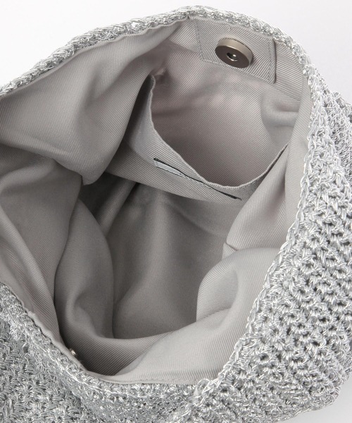 BAYFLOW（ベイフロー）の「ラメアミバッグ（ハンドバッグ・レディース・ライトグレー/ブラック/ベビーピンク・FREE）」の20枚目の写真