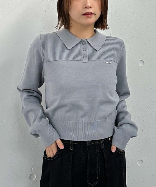 セール】ヨーク切替ポロニット（ニット/セーター）｜archives