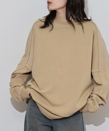 MODISH GAZE（モディシュガゼ）の「MODISH GAZE 裏毛ピグメントラグランスウェット（スウェット）」