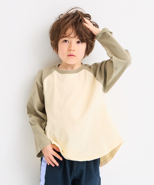 MARKEY'S(マーキーズ)の「甘編み天竺ラグランロンT(Tシャツ/カットソー・キッズ・ブラック/パープル/ベージュ・130/80/120/110/100/140/95/90/150)」の1枚目の写真