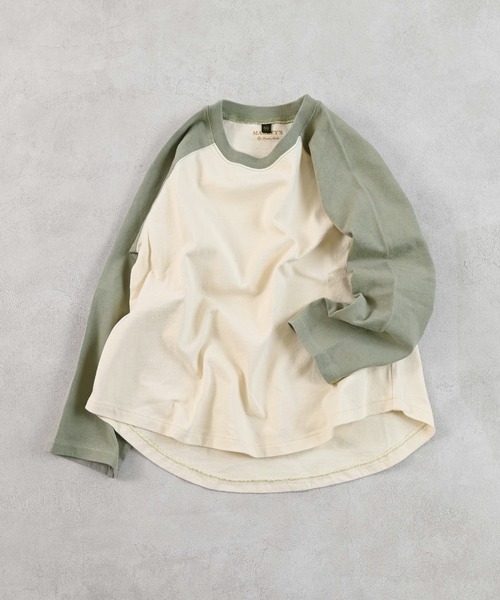 MARKEY'S(マーキーズ)の「甘編み天竺ラグランロンT(Tシャツ/カットソー・キッズ・ブラック/パープル/ベージュ・130/80/120/110/100/140/95/90/150)」の4枚目の写真