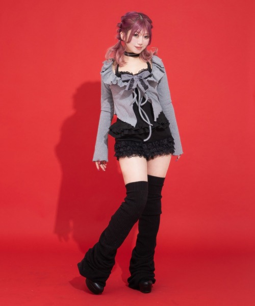 Diable baiser(ディアブルベーゼ)の「スカート見え裾レースショートパンツ【大きいサイズ有】(その他パンツ・レディース・ホワイト/ブラック・LL/LARGE/MEDIUM/SMALL)」の10枚目の写真