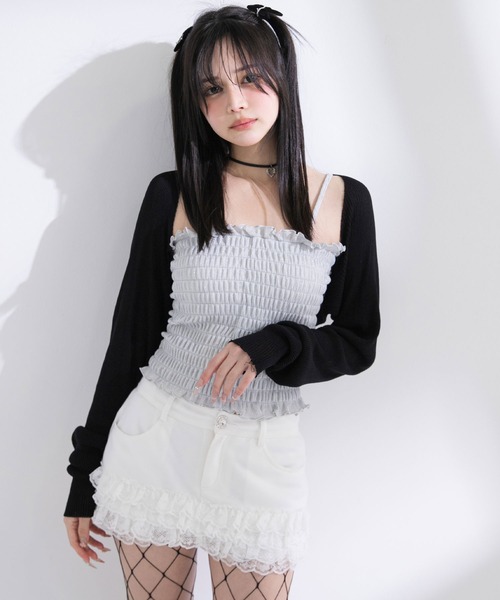 Diable baiser(ディアブルベーゼ)の「スカート見え裾レースショートパンツ【大きいサイズ有】(その他パンツ・レディース・ホワイト/ブラック・LL/LARGE/MEDIUM/SMALL)」の19枚目の写真