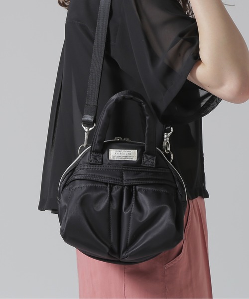 AVIREX ブラック バッグ AVIREX｜《直営店別注》VARSITY LEATHER DUFFLE BAG / バー
