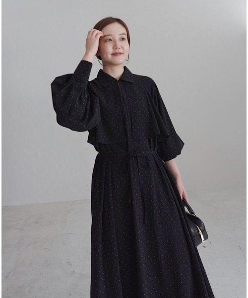 イエナ　ドットサッシュワンピース　タグ付き新品 WEB限定/追加2》ドットサッシュワンピース(507786255) | イエナ