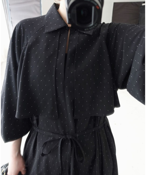 IENA(イエナ)の「《WEB限定/追加3》ドットサッシュワンピース(ワンピース・レディース・ブラック・FREE)」の20枚目の写真