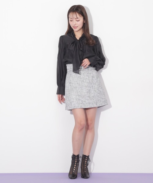 JILL by JILL STUART（ジルバイジルスチュアート）の「◇サマーツィードミニスカショーパン（その他パンツ・レディース・ブラック/ホワイト・SMALL/MEDIUM）」の20枚目の写真