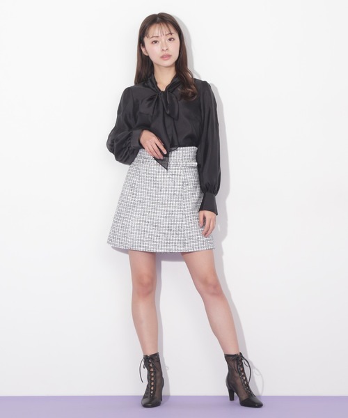 JILL by JILL STUART（ジルバイジルスチュアート）の「◇サマーツィードミニスカショーパン（その他パンツ・レディース・ブラック/ホワイト・SMALL/MEDIUM）」の17枚目の写真