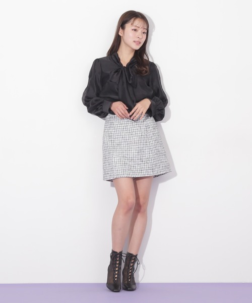JILL by JILL STUART（ジルバイジルスチュアート）の「◇サマーツィードミニスカショーパン（その他パンツ・レディース・ブラック/ホワイト・SMALL/MEDIUM）」の19枚目の写真