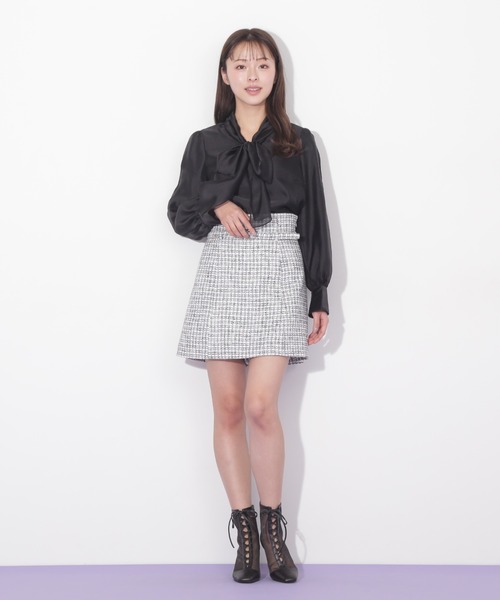 JILL by JILL STUART（ジルバイジルスチュアート）の「◇サマーツィードミニスカショーパン（その他パンツ・レディース・ブラック/ホワイト・SMALL/MEDIUM）」の18枚目の写真